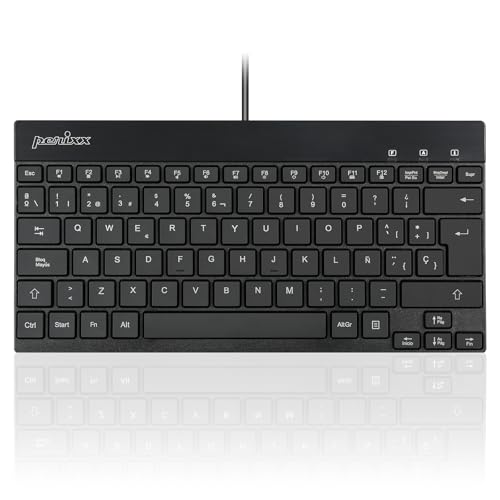 Periboard-326Es Mini Teclado Usb Retroiluminado Con Teclas De Corto Recorrido - Qwerty Español