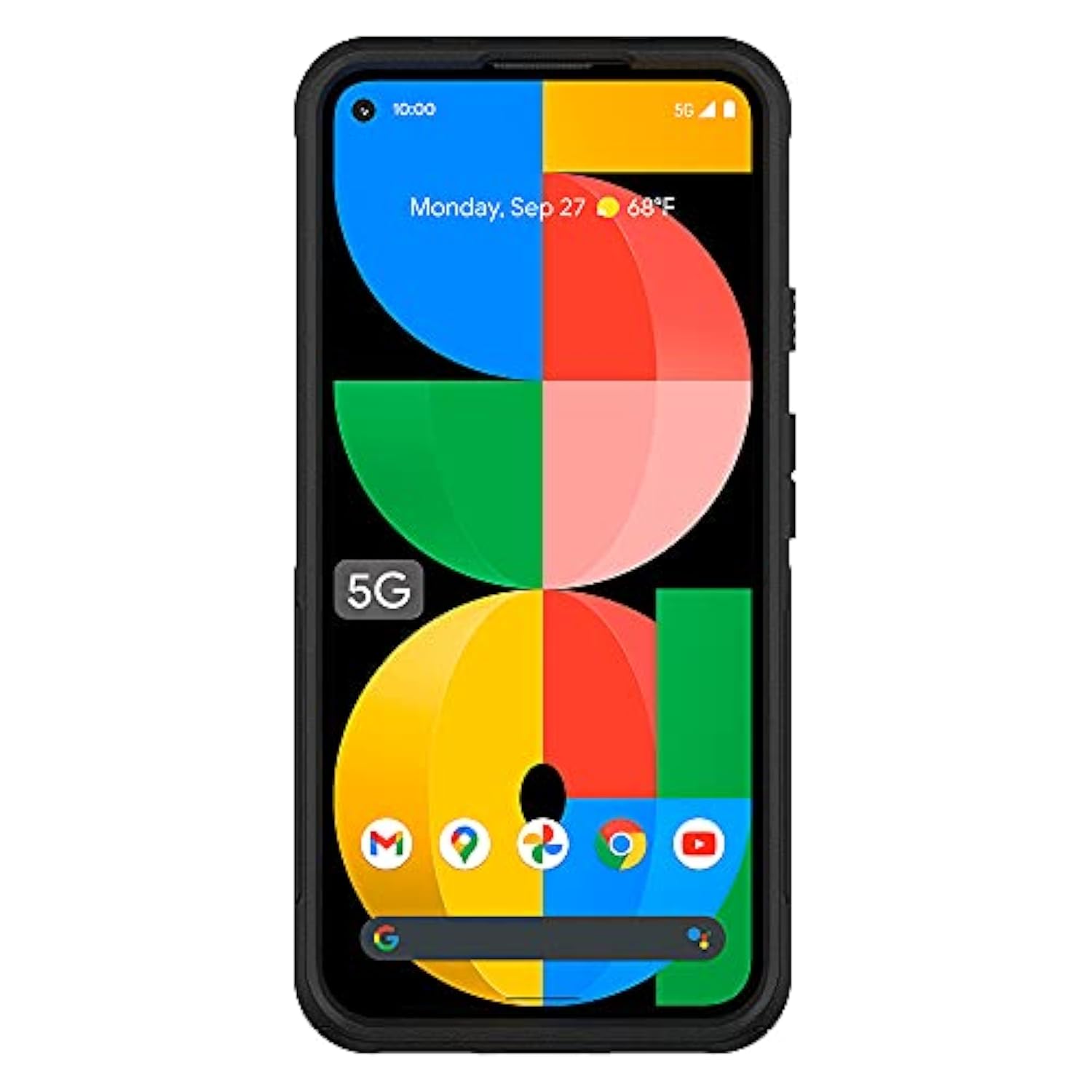 OtterBox Pixel 5a Commuter Series Case - Black, Slim & Tough, Pocket-Friendly, with Port Protection