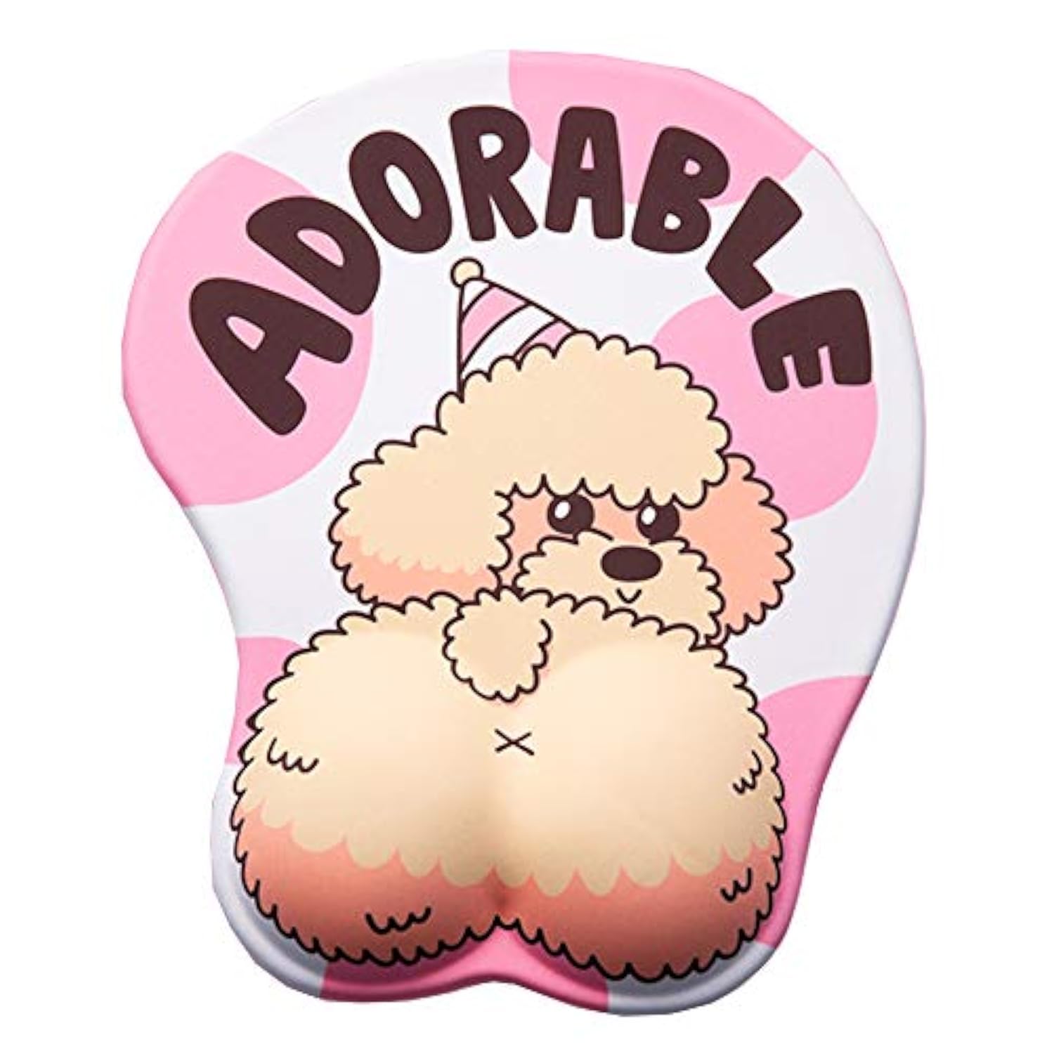 Puppy Dog 3D Mouse Pad Big Butt Pet Mouse Mat With Wrist Rest Poodle