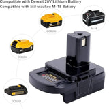 DM18RL Battery Adapter for Ryobi 18V One+ Tools, Works with 20V & M18 Batteries