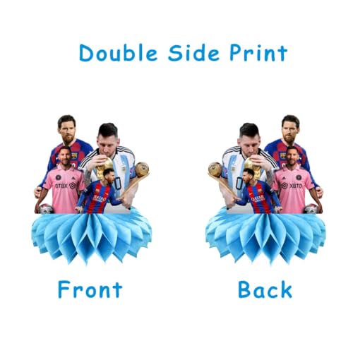8Pcs Soccer Honeycomb Table Centerpiece Football Birthday Party Supplies Table Decorations for Kids Party Decorations
