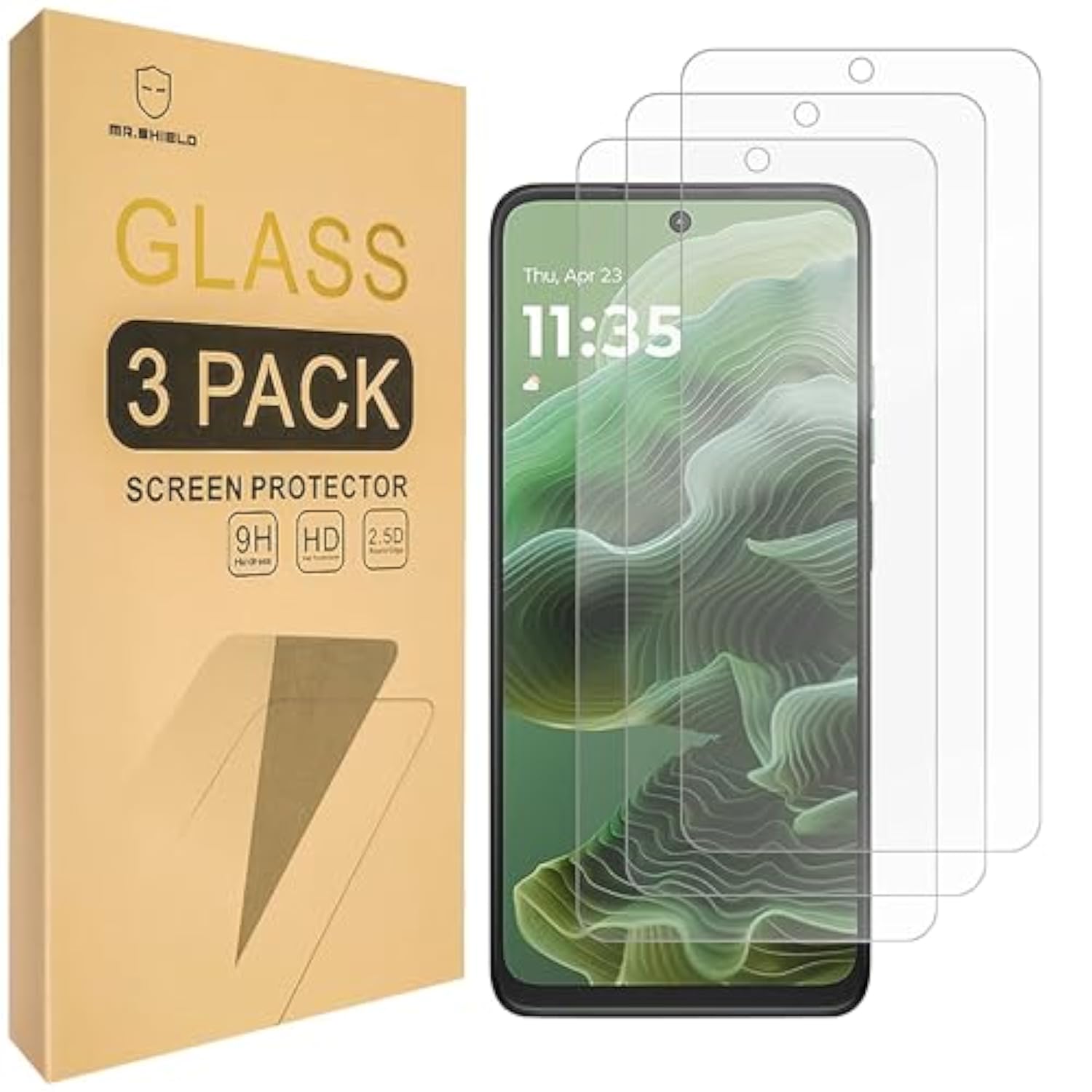 Screen Protector Compatible With Motorola Moto G35 5G [Tempered Glass] [3-Pack] [Japan Glass With 9H Hardness]