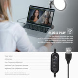 NEEWER Basics 7" Desk Ring Light for Video Recording, 10W Dimmable Full Screen Key Lighting with Stand&Phone Holder for iPhone Computer Laptop Vlog Live Streaming Video Conference, R06