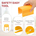 Wrapping Paper Cutter, 1 Pcs Heavy Duty Sliding Gift Wrap Cutter Tool For Birthday Paper Gift Window Tint Craft Making, Yellow