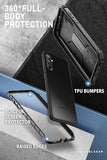for  Galaxy A36 Case with Stand [Built-in Screen Protector] [Military-Grade Protection] [Support Fingerprint ID] Full-Body Rugged Shockproof