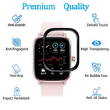 Screen Protector Foramazfit Gts 2 Mini, Easy To Install [3 Pack] 3D Curved Edge Anti-Scratch,Anti-Fingerprint Hd Ultra Shatterproof Flexible Protector Compatible With Amazfit Gts 2 Mini