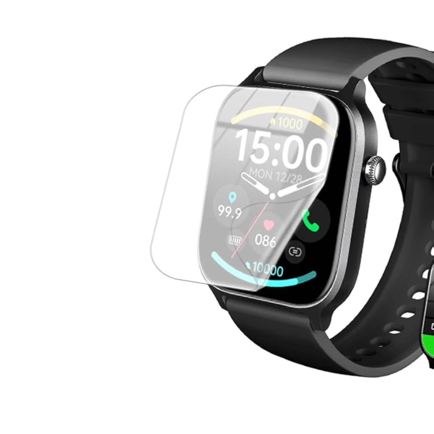 [5 Pack] Screen Protector Compatible With Amazfit Bip 6 Smart Watch, Case Friendly Hd Clear [Anti-Scratch] [Bubble Free] [Anti-Fingerprint] Pet Film For Amazfit Bip 6 1.97" Smartwatch