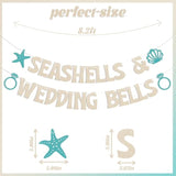 Seashells and Wedding Bells Beach Bachelorette Banner Coastal Bridal Shower Decor