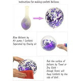 Metallic Purple Balloons And Confetti Balloons For Wedding Bridal Show