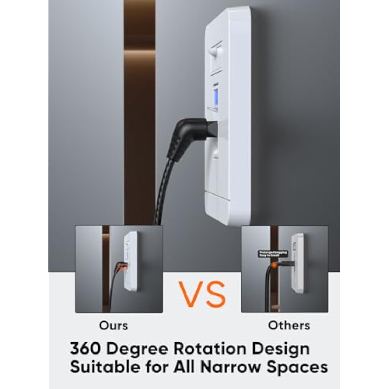 CableCreation CAT6A Ethernet Cable UTP Booted, 360° Rotation CAT6A LAN Network