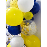 20pcs Blue & Yellow Graduation Balloons – Class of 2025 Party Decor, Birthday, Michigan Theme