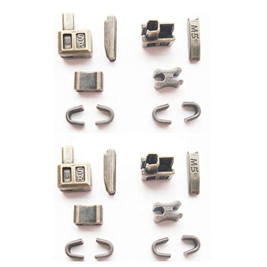 20 Pcs #5 Metal Zipper Retainer Insertion Pin Zipper Box Head Retainer
