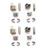 20 Pcs #5 Metal Zipper Retainer Insertion Pin Zipper Box Head Retainer