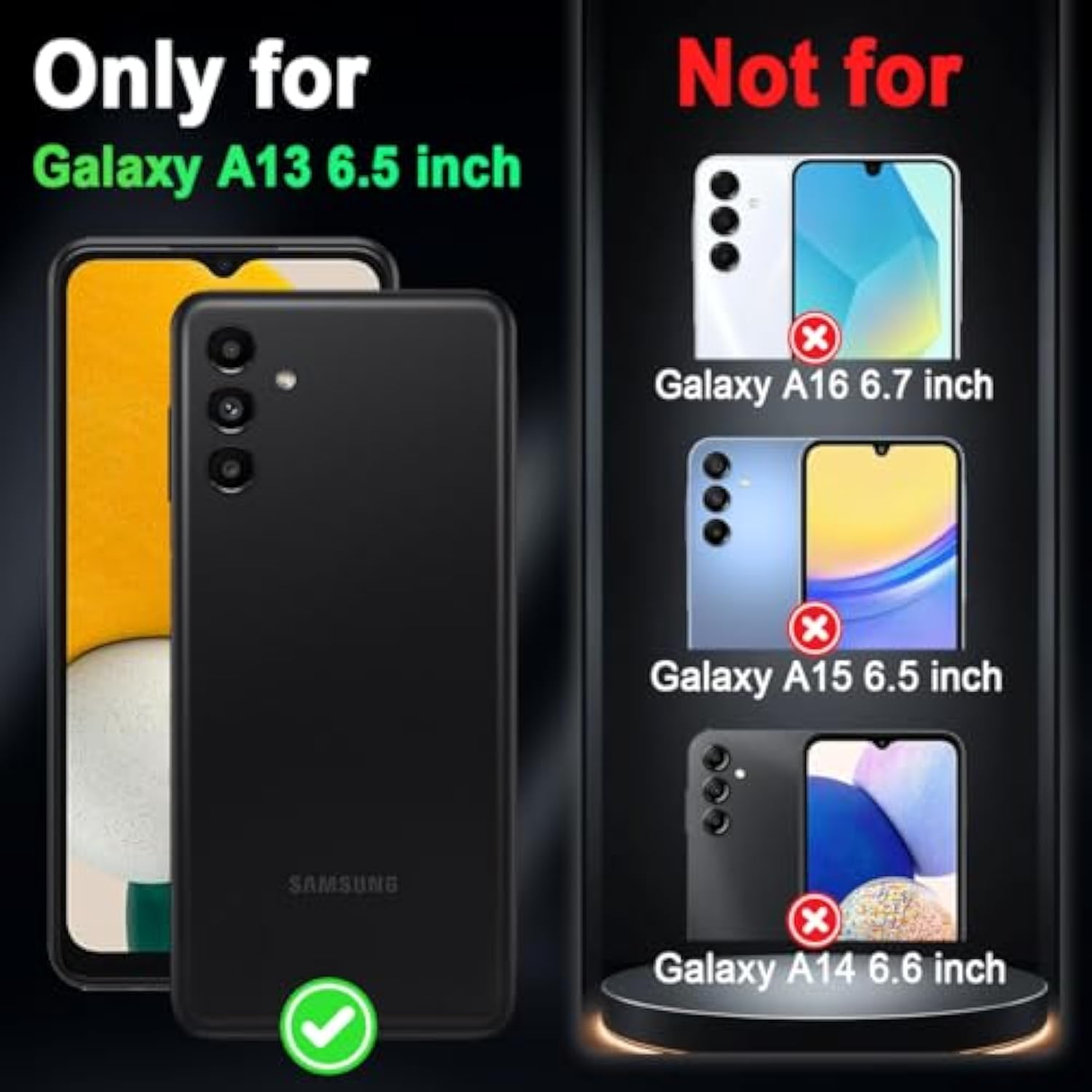 For Galaxy A13 5G Case,Glow In The Dark Three Layer Heavy Duty Shockproof Full Body Hard Plastic Bumper+Soft Silicone Protective Case For Samsung Galaxy A13 5G,Amaranth Dark