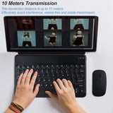 Bluetooth Keyboard And Mouse Combo,Rechargeable Keyboard Mouse Combo,Ultra-Slim Portable Compact Wireless Mouse Keyboard Set For Ipad/Ipad Pro/Ipad Mini/Ipad Air Mac Os,Android Windows Ios(Black)