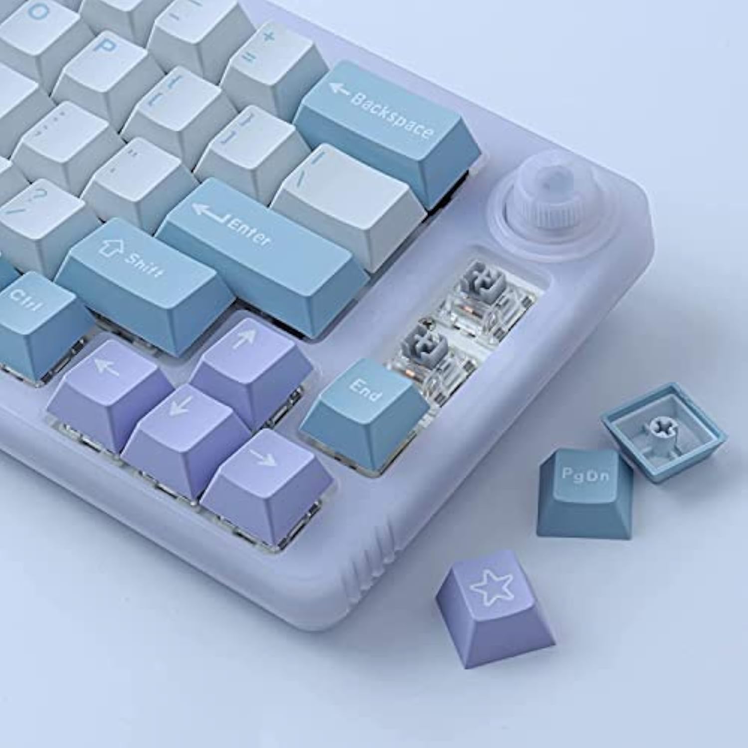 Keycaps, 173 Keys Cherry Profile Double Shot Keycaps Set With 6.25U And 7U Spa