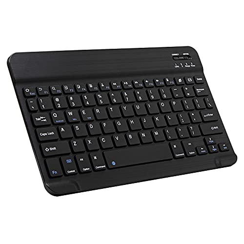 Ultra-Slim Bluetooth Keyboard Portable Mini Wireless Keyboard Rechargeable For Apple Ipad Iphone Samsung Tablet Phone Smartphone Ipados Ios Android (10 Inch Black)