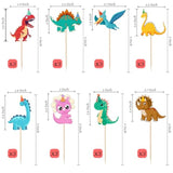 24pcs Dinosaur Cupcake Toppers Dino Picks Cake Decorations Birthday Party