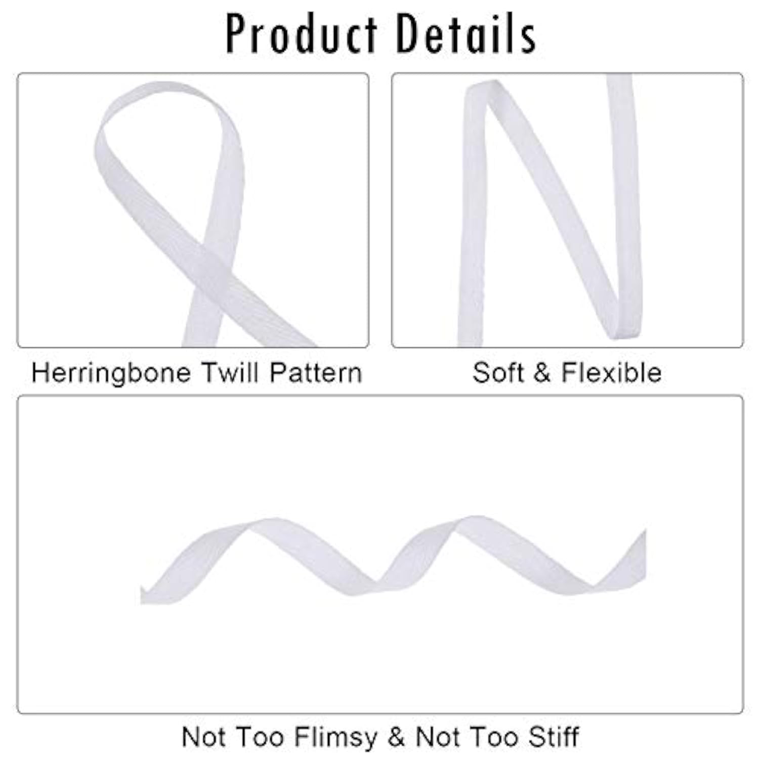 Twill Tape Ribbon Soft Natural Twill Tape Herringbone Webbing Tape Sew