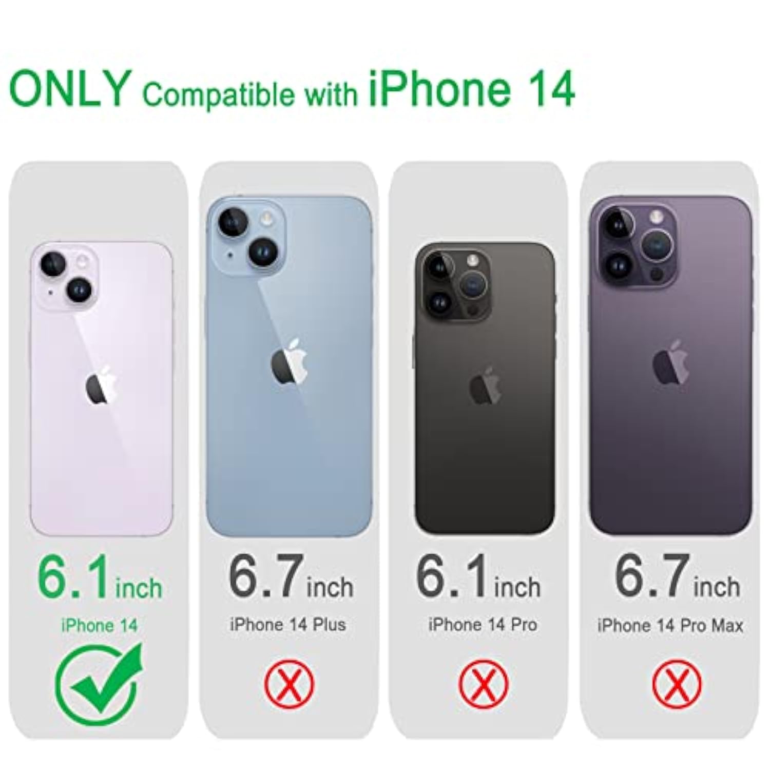 iPhone 14 Clear Case Transparent Shockproof Slim Hard PC Bumper Cover