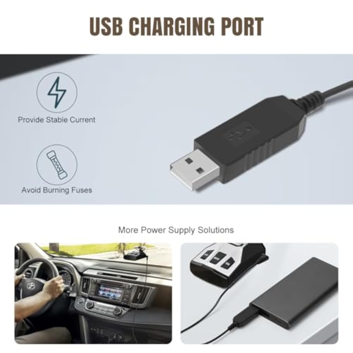 Power Cord Compatible With Cobra Rad 480I/350/380/450, Replacement Cord Cable