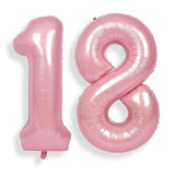 40 Inch Pink Large 18 Number Balloons Big Foil Helium Number Balloons 0-9 Jumbo Happy 18Th Mylar Birthday Party Decorations For Girl Or Women 81 Anniversary Party Supplies