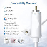 2 Pack - Universal Magnetic Charging Cable for 1 Dot Massagers, 82cm / 2.7ft USB-A DC 1 Pin Magnetic Replacement Charger Compatible with Personal