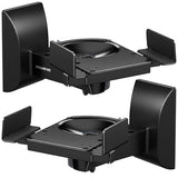 Mount-It! Bookshelf Speaker Wall Mount, Pair of Universal Side Clamping Speaker Shelf Wall Mounting Brackets for Large or Small Speakers, 2 Full