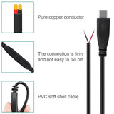 Usb C Connector Diy Solderable 2 Wire Power Supply Extension Cable Charger Con