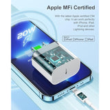 3Pack Iphone Charger Fast Charging,20W Fast Pd Usb C Wall Charger Adapter With 6Ft Usb C To Lightning Cable Compatible For Iphone 14/14 Plus/14 Pro/14 Pro Max/13/ White