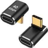 Usb C 90 Degree Adapter (2 Pack), Usb C Male To Female L Shape Right Angle Con