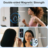 Magnetic Phone Ring Holder for MagSafe Gym Phone Grip Stand Finger Ring Kickstand Dual-Sided Magnetic Stand for iPhone 17 16 Pro Max 16e 15 14 13 12