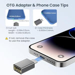 Usb To Usb C Adapter With C Male To 3.0 Female Charger 4Pack,Thunderbolt 4 Otg Converter For Macbook,Iphone 16 16E 15 14 13 Plus Pro Max,Samsung Galaxy Ai S25 S24 23 Ultra,Ipad Air,Airpods