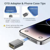Usb To Usb C Adapter With C Male To 3.0 Female Charger 4P For Iphone 17 Air Apple 16 15 14 13 Pro Max Mini Plus,Thunderbolt 4 Otg Converter For Mac Iwatch 11 10,Samsung Galaxy S25 S24,Ipad