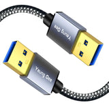 Usb To Usb Cable 20 Ft,Usb 3.0 A To A Male Cable Double End Cord Compatible For Data Transfer,Hard Drive,Laptop,Dvd,Tv, Hub And More (20Ft/6M)