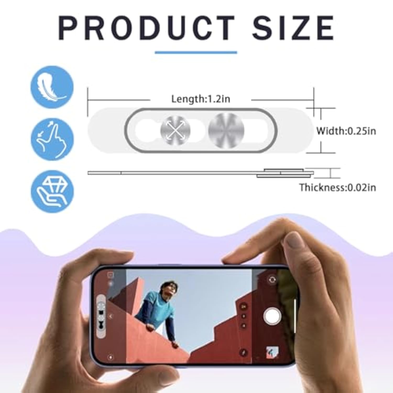 Front Lens Cover Compatible with iPhone 15/16/17 Series (Except 16e/17e) - Silver