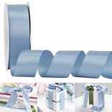 Dusty Blue Ribbon 1-1/2 Inch Double Face Satin Ribbon Silk Ribbon 50 Y