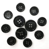 Natural Horn Button, For Blazer Suits Uniform Jacket, Four Holes Circu