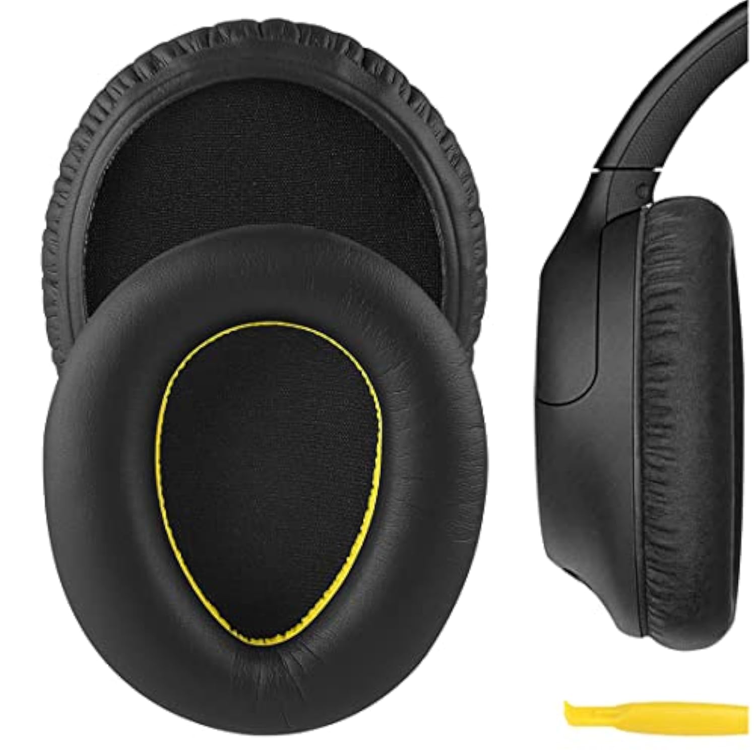 Geekria QuickFit Replacement Ear Pads Compatible with Sony WH-CH700N, WH-CH710N WH-CH720N Headphones, Ear Cushions (Black)