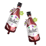 2 Pcs Grape Bottle Foil Balloons Birthday Engagement Bachelorette Party Decoration