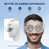 Lens Protector Kit for Meta Quest 3 with Anti Fog Wipe, Lens Protector Cover Compatible with Oculus Quest 3, Glasses Spacer Accessories with Blue