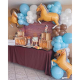 4-Pack Pink Cowgirl Horse Balloons for Western Horse Theme Birthday Parties