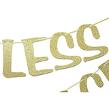 Two Less Fish In The Sea Banner Sign Garland Gold Glitter For Engagement Bridal Shower Wedding Bachelorette Decorations Nautical Theme Decor Photo Booth Props