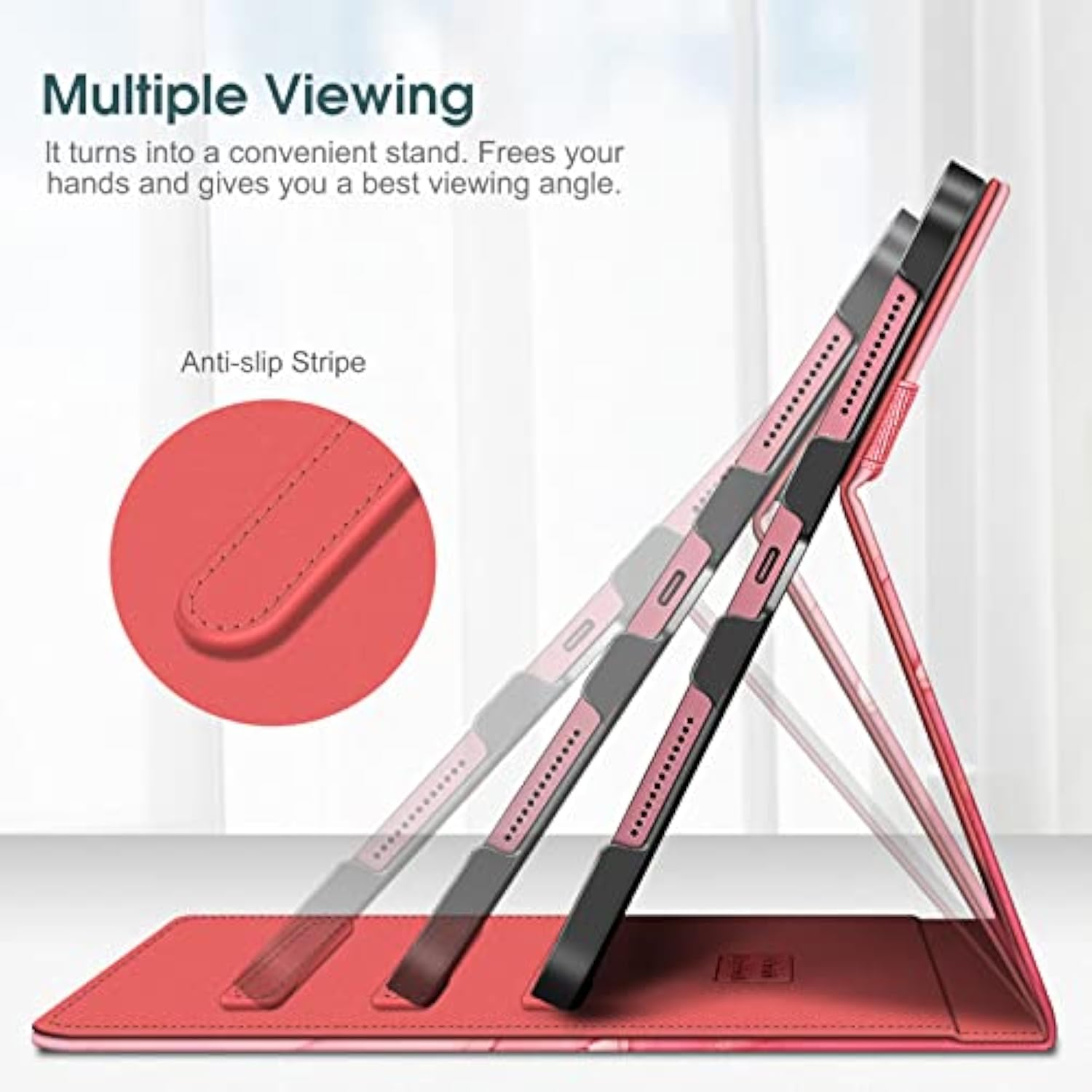 Fintie Case For (A16) 11Th Generation 11 Inch (2025), 10Th Generation 10.9 Inch (2022), Multi-Angle Viewing Protective Stand Cover With Pencil Holder & Pocket, Marble Pink