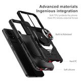 TCL K24/K23/50LE Case with Tempered Glass, Military-Grade, Kickstand, Black