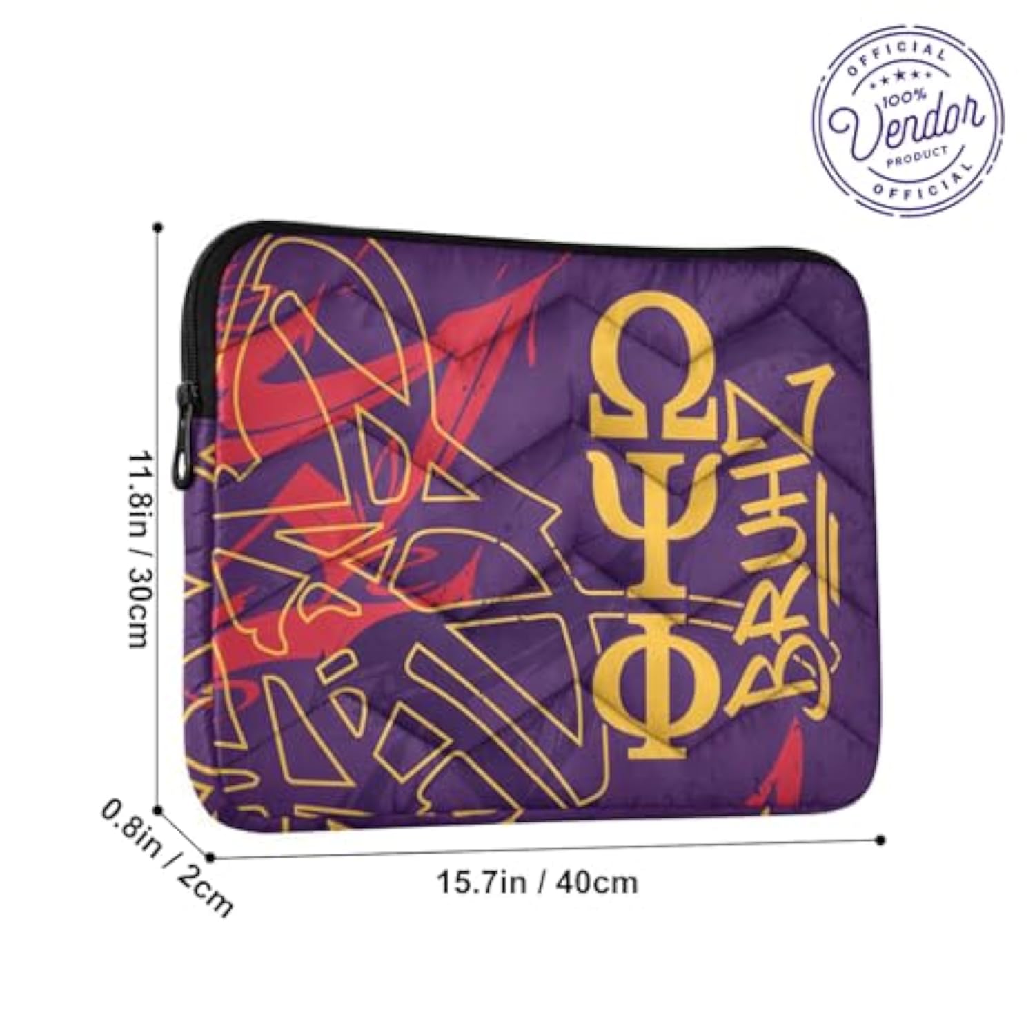 Omega Psi Phi Fraternity - Official Vendor - Laptop Sleeves - Greek Letters Bruhz