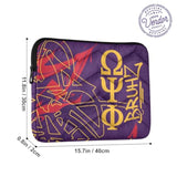 Omega Psi Phi Fraternity - Official Vendor - Laptop Sleeves - Greek Letters Bruhz