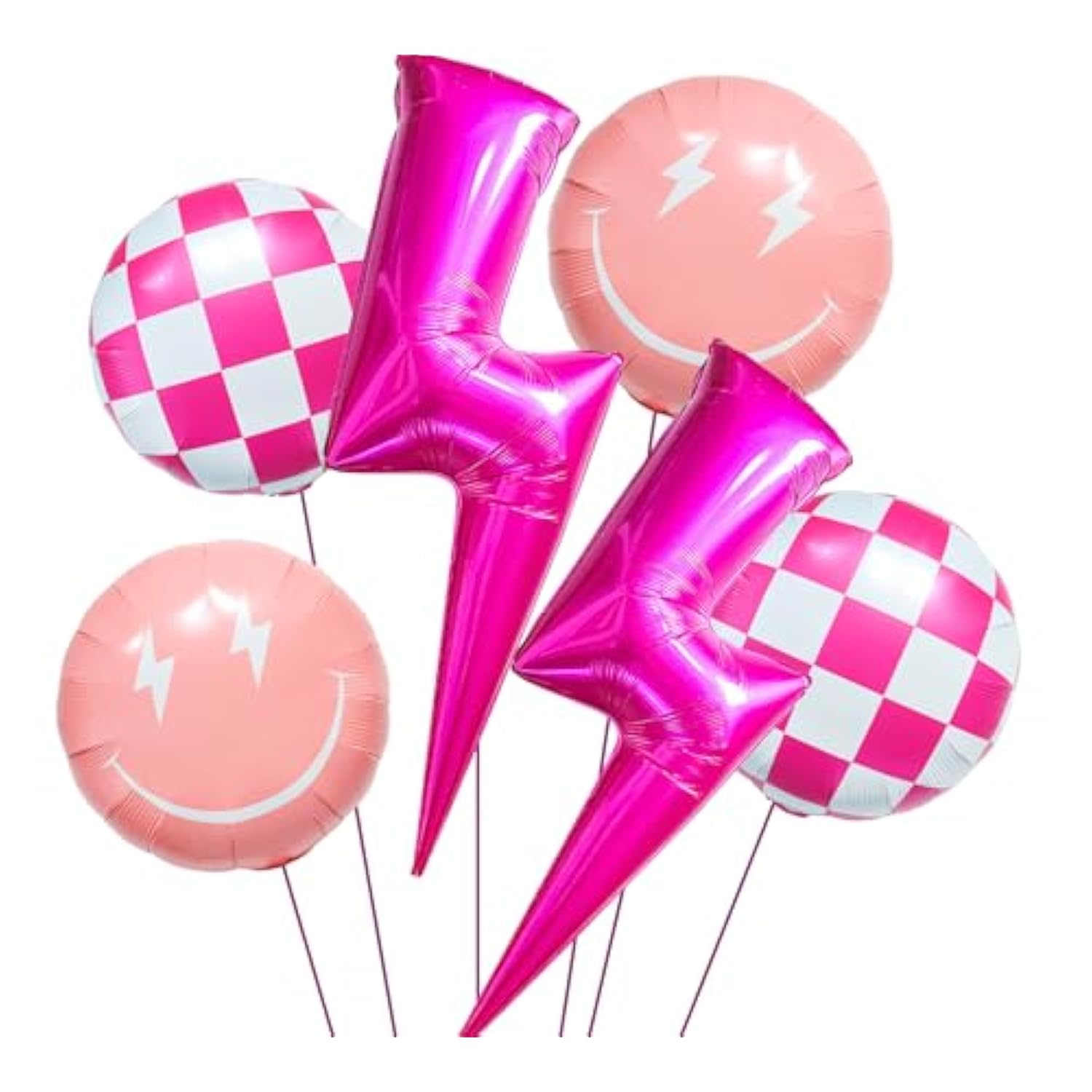 Pink Smile Face Balloons Preppy Balloons For Smile Birthday Party Decorations Preppy Birthday Party Decor Cool Girl 2000S Y2K Party Birthday Party Y2K Baby Shower Bad Two The Bone Party Decorations
