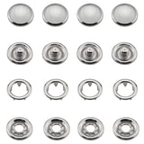 Pearl Snap Button 30 Sets 10Mm White Pearl Snap Buttons Metal Ring Sna