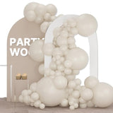 127 Pc White Sand/Beige Balloon Arch Kit (36", 18", 12", 10", 5") Wedding/Party Decor